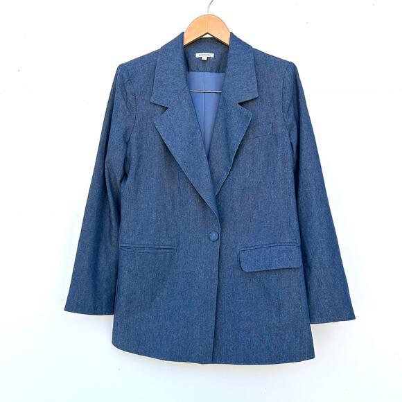 WeWoreWhat Downtown Blazer Jacket Houston Blue XS Structure Shoulders - Picture 2 of 11